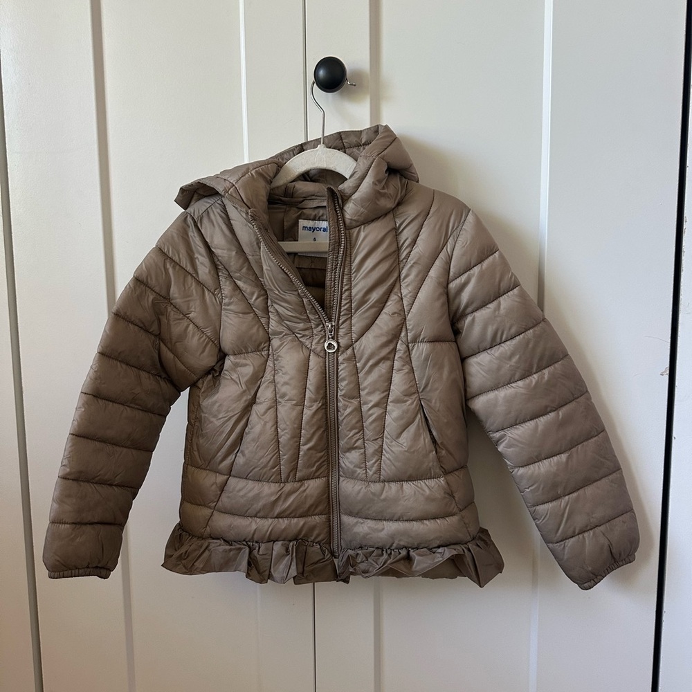 Mayoral Kids Brown Puffer Jacket